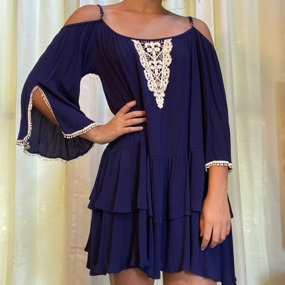 “Alya” size small navy dress - Picture 1 of 2